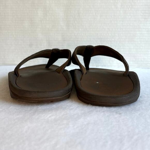 Olukai Ohana Mens Flip Flops Size 8 Brown Casual Summer Beach Sandals - Picture 3 of 8